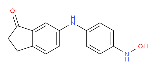 6-((4-(hydroxyamino)phenyl)amino)-2,3-dihydro-1H-inden-1-one