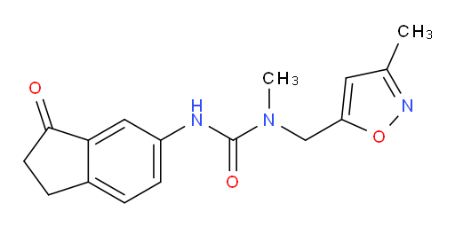 1-methyl-1-((3-methylisoxazol-5-yl)methyl)-3-(3-oxo-2,3-dihydro-1H-inden-5-yl)urea