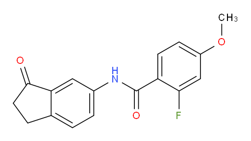 2-fluoro-4-methoxy-N-(3-oxo-2,3-dihydro-1H-inden-5-yl)benzamide