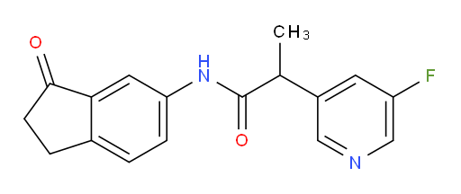 2-(5-fluoropyridin-3-yl)-N-(3-oxo-2,3-dihydro-1H-inden-5-yl)propanamide