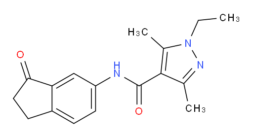 1-ethyl-3,5-dimethyl-N-(3-oxo-2,3-dihydro-1H-inden-5-yl)-1H-pyrazole-4-carboxamide