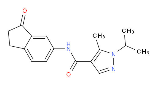 1-isopropyl-5-methyl-N-(3-oxo-2,3-dihydro-1H-inden-5-yl)-1H-pyrazole-4-carboxamide