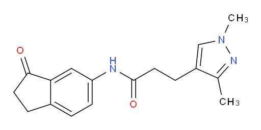 3-(1,3-dimethyl-1H-pyrazol-4-yl)-N-(3-oxo-2,3-dihydro-1H-inden-5-yl)propanamide