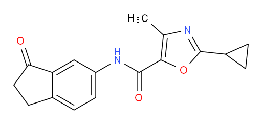 2-cyclopropyl-4-methyl-N-(3-oxo-2,3-dihydro-1H-inden-5-yl)oxazole-5-carboxamide