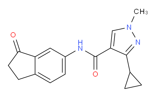 3-cyclopropyl-1-methyl-N-(3-oxo-2,3-dihydro-1H-inden-5-yl)-1H-pyrazole-4-carboxamide