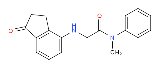 N-methyl-2-((1-oxo-2,3-dihydro-1H-inden-4-yl)amino)-N-phenylacetamide