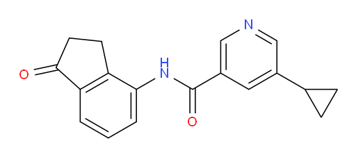 5-cyclopropyl-N-(1-oxo-2,3-dihydro-1H-inden-4-yl)nicotinamide