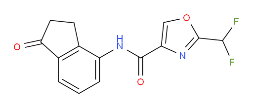 2-(difluoromethyl)-N-(1-oxo-2,3-dihydro-1H-inden-4-yl)oxazole-4-carboxamide