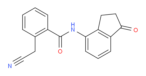 2-(cyanomethyl)-N-(1-oxo-2,3-dihydro-1H-inden-4-yl)benzamide
