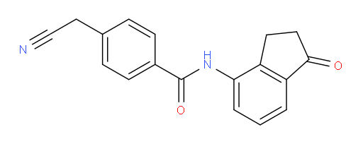 4-(cyanomethyl)-N-(1-oxo-2,3-dihydro-1H-inden-4-yl)benzamide