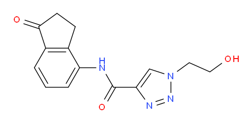 1-(2-hydroxyethyl)-N-(1-oxo-2,3-dihydro-1H-inden-4-yl)-1H-1,2,3-triazole-4-carboxamide