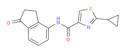 2-cyclopropyl-N-(1-oxo-2,3-dihydro-1H-inden-4-yl)thiazole-4-carboxamide