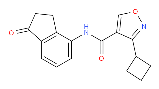 3-cyclobutyl-N-(1-oxo-2,3-dihydro-1H-inden-4-yl)isoxazole-4-carboxamide