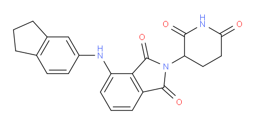 4-((2,3-dihydro-1H-inden-5-yl)amino)-2-(2,6-dioxopiperidin-3-yl)isoindoline-1,3-dione