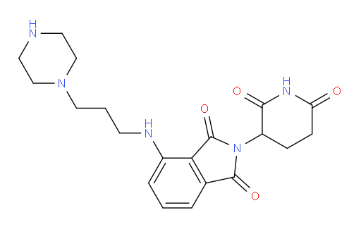 2-(2,6-dioxopiperidin-3-yl)-4-((3-(piperazin-1-yl)propyl)amino)isoindoline-1,3-dione