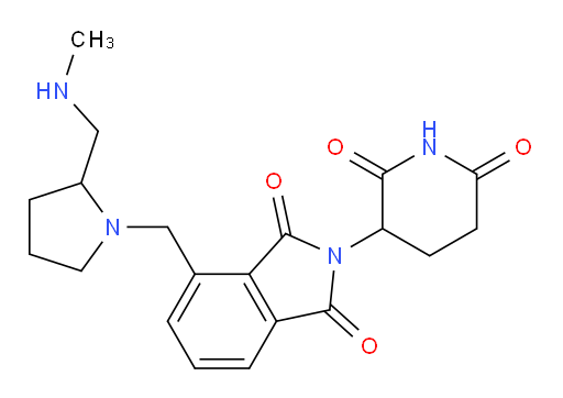 2-(2,6-dioxopiperidin-3-yl)-4-((2-((methylamino)methyl)pyrrolidin-1-yl)methyl)isoindoline-1,3-dione