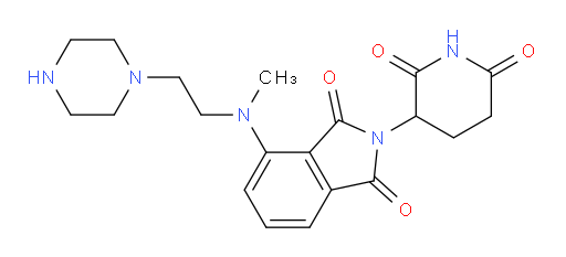 2-(2,6-dioxopiperidin-3-yl)-4-(methyl(2-(piperazin-1-yl)ethyl)amino)isoindoline-1,3-dione