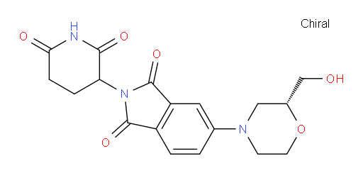 2-(2,6-dioxopiperidin-3-yl)-5-((R)-2-(hydroxymethyl)morpholino)isoindoline-1,3-dione