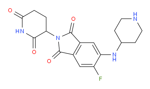 2-(2,6-dioxopiperidin-3-yl)-5-fluoro-6-(piperidin-4-ylamino)isoindoline-1,3-dione