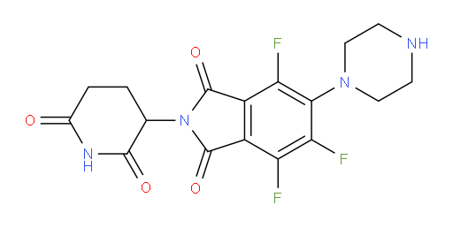 2-(2,6-dioxopiperidin-3-yl)-4,5,7-trifluoro-6-(piperazin-1-yl)isoindoline-1,3-dione