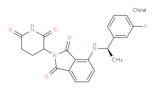 2-(2,6-dioxopiperidin-3-yl)-4-(((R)-1-(3-fluorophenyl)ethyl)amino)isoindoline-1,3-dione