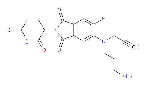 5-((3-aminopropyl)(prop-2-yn-1-yl)amino)-2-(2,6-dioxopiperidin-3-yl)-6-fluoroisoindoline-1,3-dione