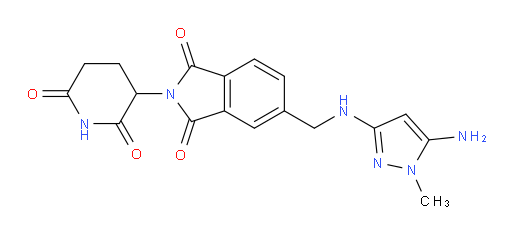 5-(((5-amino-1-methyl-1H-pyrazol-3-yl)amino)methyl)-2-(2,6-dioxopiperidin-3-yl)isoindoline-1,3-dione