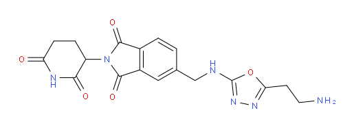 5-(((5-(2-aminoethyl)-1,3,4-oxadiazol-2-yl)amino)methyl)-2-(2,6-dioxopiperidin-3-yl)isoindoline-1,3-dione