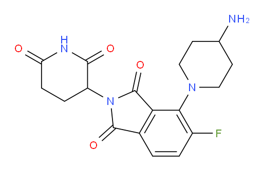 4-(4-aminopiperidin-1-yl)-2-(2,6-dioxopiperidin-3-yl)-5-fluoroisoindoline-1,3-dione