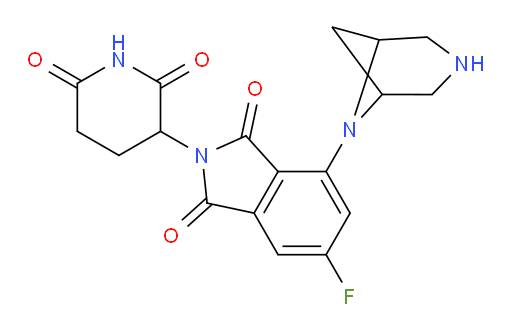 4-(3,6-diazabicyclo[3.1.1]heptan-6-yl)-2-(2,6-dioxopiperidin-3-yl)-6-fluoroisoindoline-1,3-dione