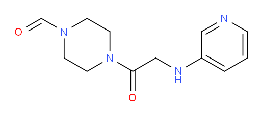 4-(2-(pyridin-3-ylamino)acetyl)piperazine-1-carbaldehyde