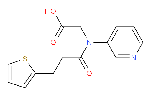2-(N-(pyridin-3-yl)-3-(thiophen-2-yl)propanamido)acetic acid