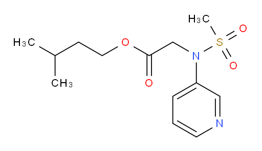 isopentyl 2-(N-(pyridin-3-yl)methylsulfonamido)acetate