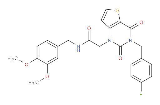 N-[(3,4-dimethoxyphenyl)methyl]-2-{3-[(4-fluorophenyl)methyl]-2,4-dioxo-1H,2H,3H,4H-thieno[3,2-d]pyrimidin-1-yl}acetamide