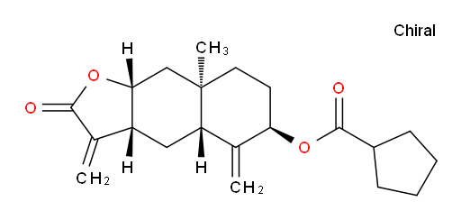 (3aR,4aR,6R,8aR,9aR)-8a-methyl-3,5-dimethylene-2-oxododecahydronaphtho[2,3-b]furan-6-yl cyclopentanecarboxylate