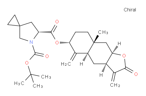 (R)-5-tert-butyl 6-((3aR,4aR,6R,8aR,9aR)-8a-methyl-3,5-dimethylene-2-oxododecahydronaphtho[2,3-b]furan-6-yl) 5-azaspiro[2.4]heptane-5,6-dicarboxylate