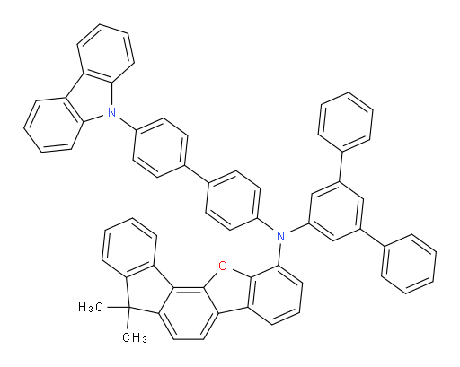 N-(4'-(9H-carbazol-9-yl)-[1,1'-biphenyl]-4-yl)-N-([1,1':3',1''-terphenyl]-5'-yl)-7,7-dimethyl-7H-fluoreno[4,3-b]benzofuran-1-amine