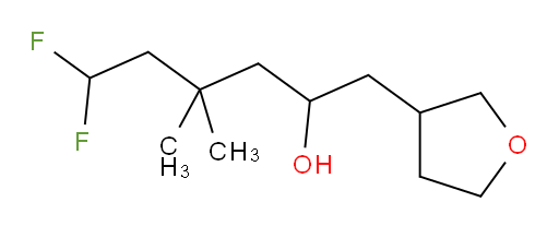 6,6-difluoro-4,4-dimethyl-1-(tetrahydrofuran-3-yl)hexan-2-ol