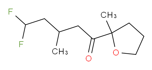 5,5-difluoro-3-methyl-1-(2-methyltetrahydrofuran-2-yl)pentan-1-one