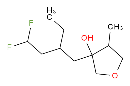 3-(2-ethyl-4,4-difluorobutyl)-4-methyltetrahydrofuran-3-ol