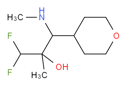 1,1-difluoro-2-methyl-3-(methylamino)-3-(tetrahydro-2H-pyran-4-yl)propan-2-ol