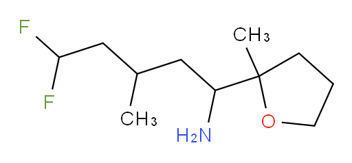 5,5-difluoro-3-methyl-1-(2-methyltetrahydrofuran-2-yl)pentan-1-amine