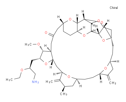 11,15:18,21:24,28-Triepoxy-7,9-ethano-12,15-methano-9H,15H-furo[3,2-i]furo[2′,3′:5,6]pyrano[4,3-b][1,4]dioxacyclopentacosin-5(4H)-one, 2-[(2S)-3-amino-2-ethoxypropyl]hexacosahydro-3-methoxy-26-methyl-20,27-bis(methylene)-, (2R,3R,3aS,7R,8aS,9S,10aR,11S,12R,13aR,13bS,15S,18S,21S,24S,26R,28R,29aS)- (ACI)