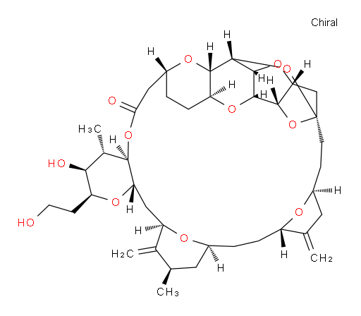 L-threo-L-talo-L-ido-D-galacto-D-allo-14-Pentatriacontulo-14,11-furanosonic acid, 3,7:6,10:8,14:9,12:17,20:23,27:29,33-heptaanhydro-2,4,5,13,15,16,18,19,21,22,24,25,26,28,31,34-hexadecadeoxy-25,31-dimethyl-19,26-bis(methylene)-, 1,30-lactone, (14S)- (9CI)