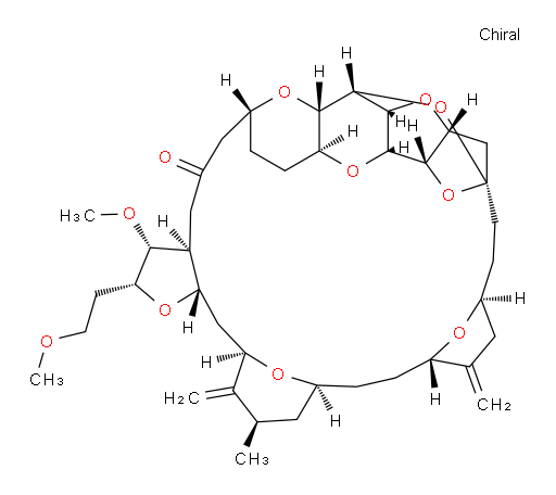 (2R,3R,3aS,7R,8aS,9S,10aR,11S,12R,13aR,13bS,15S,18S,21S,24S,26R,28R,29aS)-Hexacosahydro-3-methoxy-2-(2-methoxyethyl)-26-methyl-20,27-bis(methylene)-11,15:18,21:24,28-triepoxy-7,9-ethano-12,15-methano-9H,15H-furo[3,2-i]furo[2′,3′:5,6]pyrano[4,3-b][1,4]dioxacyclopentacosin-5(4H)-one (ACI)