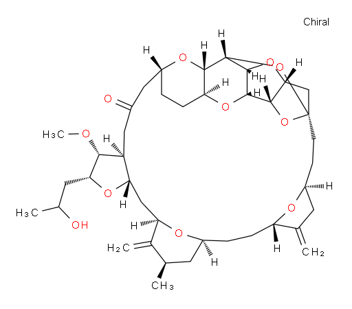(2R,3R,3aS,7R,8aS,9S,10aR,11S,12R,13aR,13bS,15S,18S,21S,24S,26R,28R,29aS)-Hexacosahydro-2-(2-hydroxypropyl)-3-methoxy-26-methyl-20,27-bis(methylene)-11,15:18,21:24,28-triepoxy-7,9-ethano-12,15-methano-9H,15H-furo[3,2-i]furo[2′,3′:5,6]pyrano[4,3-b][1,4]dioxacyclopentacosin-5(4H)-one (ACI)