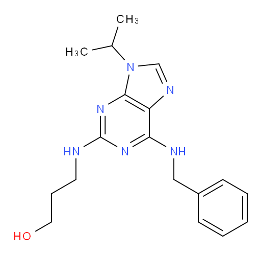 3-[[9-(1-Methylethyl)-6-[(phenylmethyl)amino]-9H-purin-2-yl]amino]-1-propanol (ACI)