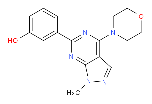 3-[1-Methyl-4-(4-morpholinyl)-1H-pyrazolo[3,4-d]pyrimidin-6-yl]phenol (ACI)