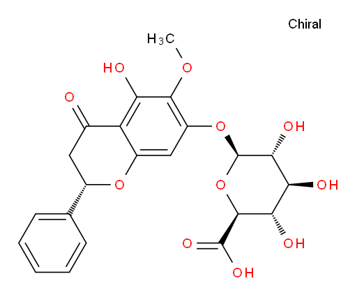 (2S)-3,4-Dihydro-5-hydroxy-6-methoxy-4-oxo-2-phenyl-2H-1-benzopyran-7-yl β-D-glucopyranosiduronic acid (ACI)