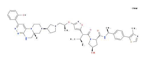 (2S,4R)-1-[(2R)-2-[3-[(1S)-2-[(3R)-3-[(6aS)-5,6,6a,7,9,10-Hexahydro-2-(2-hydroxyphenyl)-8H-pyrazino[1′,2′:4,5]pyrazino[2,3-c]pyridazin-8-yl]-1-pyrrolidinyl]-1-methylethoxy]-5-isoxazolyl]-3-methyl-1-oxobutyl]-4-hydroxy-N-[(1S)-1-[4-(4-methyl-5-thiazolyl)phenyl]ethyl]-2-pyrrolidinecarboxamide (ACI)
